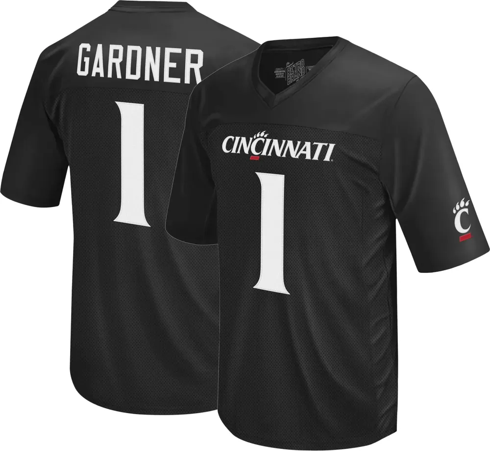 Retro Brand Men's Cincinnati Bearcats Sauce Gardner #1 Black Replica Football Jersey