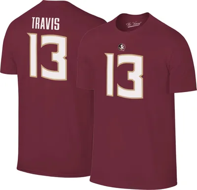 Retro Brand Men's Florida State Seminoles Jordan Travis #13 Garnet T-Shirt