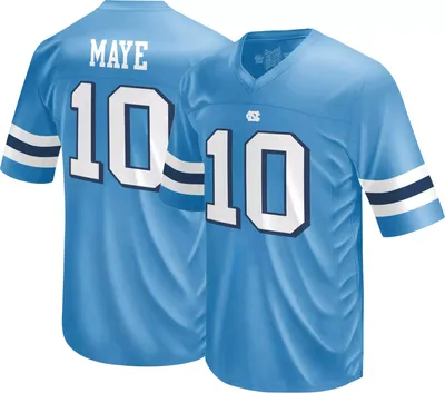 Retro Brand Men's North Carolina Tar Heels Drake Maye #10 Blue Replica Football Jersey