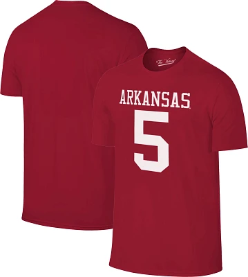 Retro Brand Men's Arkansas Razorbacks Raheim Sanders #5 Cardinal T-Shirt