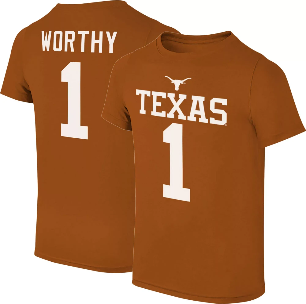 Retro Brand Men's Texas Longhorns Xavier Worthy #1 Burnt Orange T-Shirt