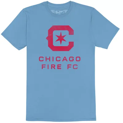 Retro Brand Youth Chicago Fire Logo Light Blue T-Shirt