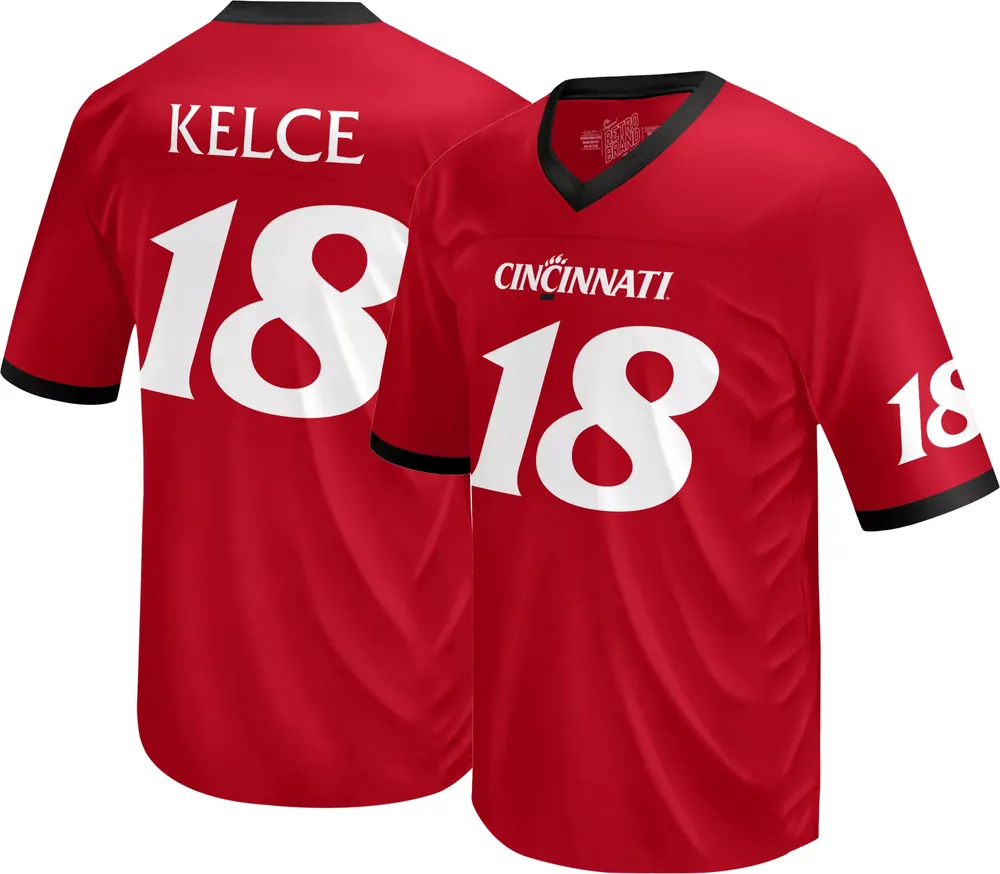 Retro Brand Youth Cincinnati Bearcats Travis Kelce #18 Red Replica Football Jersey