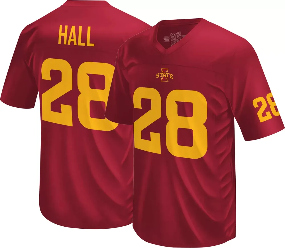 Retro Brand Youth Iowa State Cyclones Breece Hall #28 Cardinal Replica Football Jersey