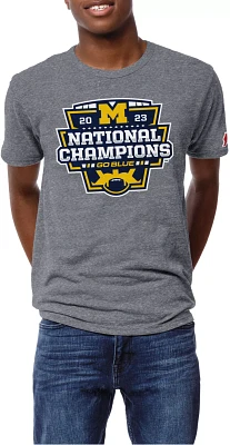 League-Legacy Adult 2023 College Football National Champions Michigan Wolverines Victory T-Shirt