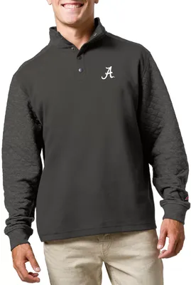 League-Legacy Men's Alabama Crimson Tide Grey Snap Up Quilted Jacket