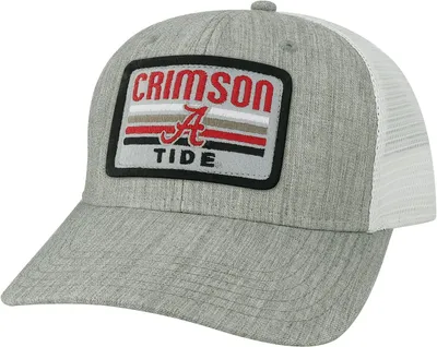 League-Legacy Adult Alabama Crimson Tide Grey Mid-Pro Trucker Hat