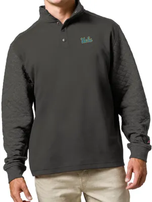 League-Legacy Men's UCLA Bruins Grey Quilted Snap-Up Jacket