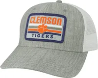 League-Legacy Adult Clemson Tigers Grey Mid-Pro Trucker Hat