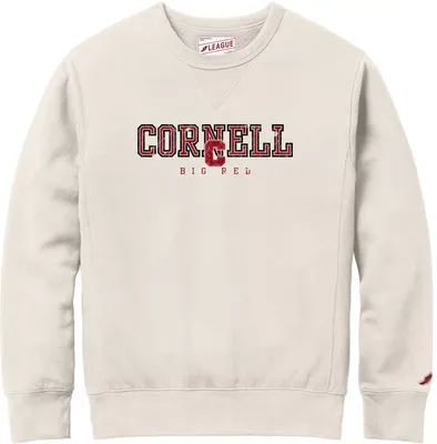 League-Legacy Men's Cornell Big Red Oatmeal Stadium Crew Neck Pullover Sweatshirt