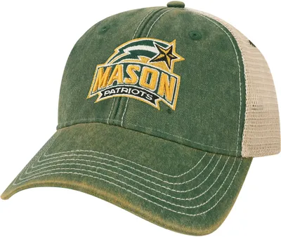 League-Legacy Adult George Mason Patriots Green Old Favorite Adjustable Trucker Hat