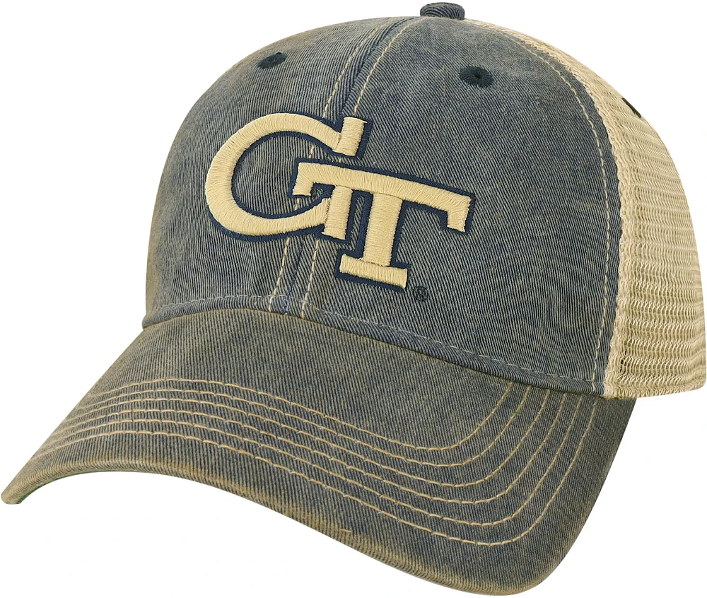 League-Legacy Men's Georgia Tech Yellow Jackets Navy Old Favorite Adjustable Trucker Hat