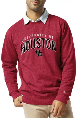 League-Legacy Men's Houston Cougars Red Heritage Crew Sweatshirt