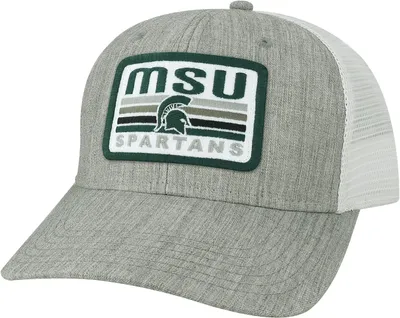 League-Legacy Adult Michigan State Spartans Grey Mid-Pro Trucker Hat