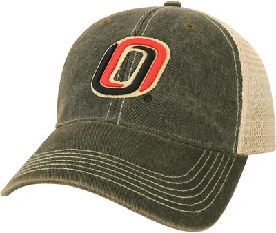 League-Legacy Adult Nebraska-Omaha Mavericks Black Old Favorite Adjustable Trucker Hat