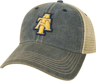 League-Legacy Adult North Carolina A&T Aggies Aggie Blue Old Favorite Adjustable Trucker Hat