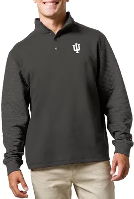 League-Legacy Men's Indiana Hoosiers Grey Snap Up Quilted Jacket