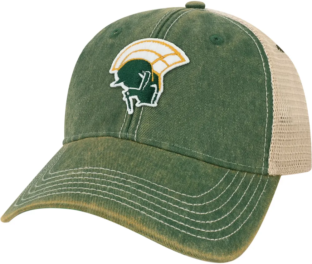 League-Legacy Adult Norfolk State Spartans Green Old Favorite Adjustable Trucker Hat