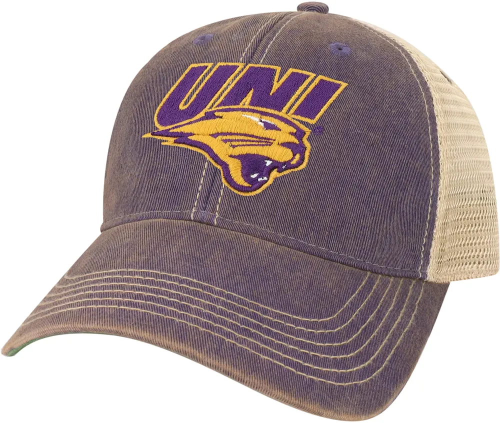 League-Legacy Adult Northern Iowa Panthers  Purple Old Favorite Adjustable Trucker Hat