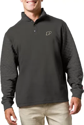 League-Legacy Men's Purdue Boilermakers Grey Snap Up Quilted Jacket