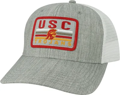 League-Legacy Adult USC Trojans Grey Mid-Pro Trucker Hat