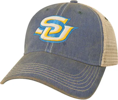 League-Legacy Adult Southern University Jaguars Columbia Blue Old Favorite Adjustable Trucker Hat