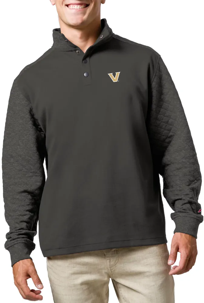 League-Legacy Men's Vanderbilt Commodores Grey Snap Up Quilted Jacket