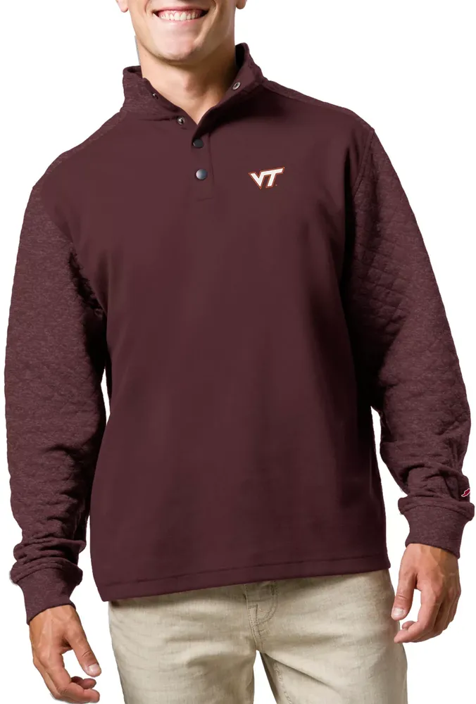 League-Legacy Men's Virginia Tech Hokies Maroon Snap Up Quilted Jacket