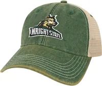 League-Legacy Adult Wright State Raiders Green Old Favorite Adjustable Trucker Hat