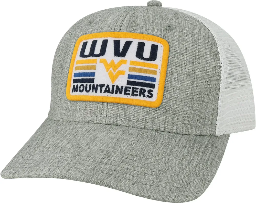 League-Legacy Adult West Virginia Mountaineers Grey Mid-Pro Trucker Hat