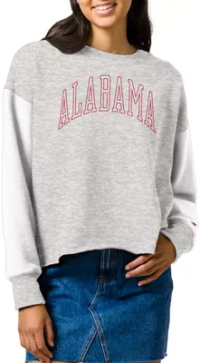 League-Legacy Women's Alabama Crimson Tide Grey Rev Crew Sweatshirt