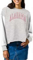 League-Legacy Women's Alabama Crimson Tide Grey Rev Crew Sweatshirt