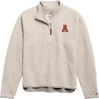 League-Legacy Women's Auburn Tigers Oatmeal Highland Quilted Quarter-Zip