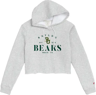 League-Legacy Women's Baylor Bears Grey Cropped Hoodie