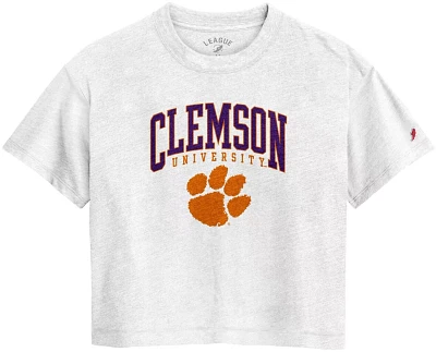 League-Legacy Women's Clemson Tigers White Intramural Midi T-Shirt