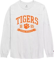 League-Legacy Women's Clemson Tigers White Throwback Long Sleeve Shirt