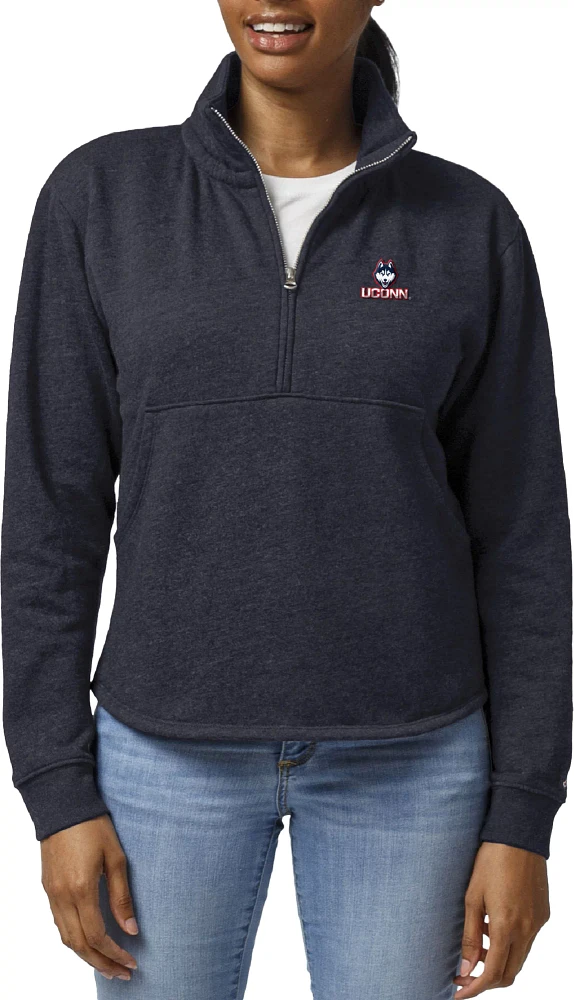 League-Legacy Women's UConn Huskies Blue Victory Quarter-Zip