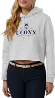 League-Legacy Women's UConn Huskies Grey Cropped Hoodie