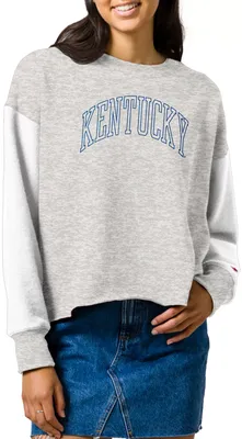 League-Legacy Women's Kentucky Wildcats Grey Rev Crew Sweatshirt