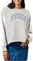 League-Legacy Women's Kentucky Wildcats Grey Rev Crew Sweatshirt