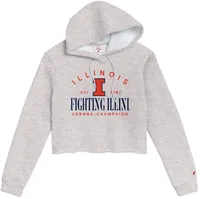 League-Legacy Women's Illinois Fighting Illini Grey Cropped Hoodie