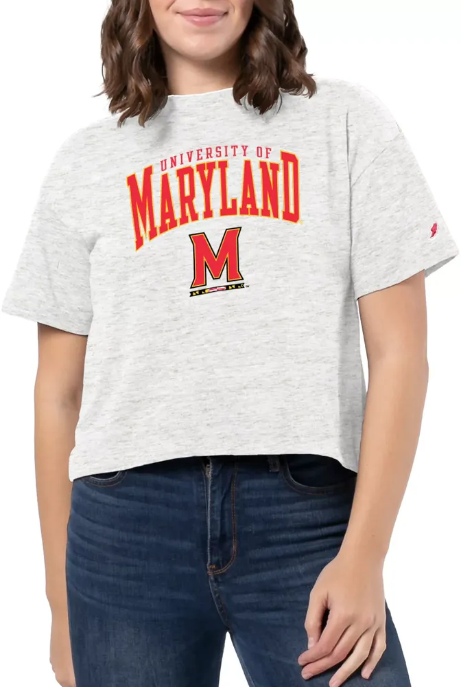 League-Legacy Women's Maryland Terrapins White Intramural Midi T-Shirt