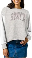 League-Legacy Women's Mississippi State Bulldogs Grey Rev Crew Sweatshirt