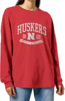 League-Legacy Women's Nebraska Cornhuskers Scarlet Throwback Long Sleeve Shirt