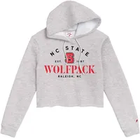 League-Legacy Women's NC State Wolfpack Grey Cropped Hoodie