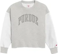 League-Legacy Women's Purdue Boilermakers Grey Rev Crew Sweatshirt