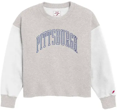 League-Legacy Women's Pitt Panthers Grey Rev Crew Sweatshirt