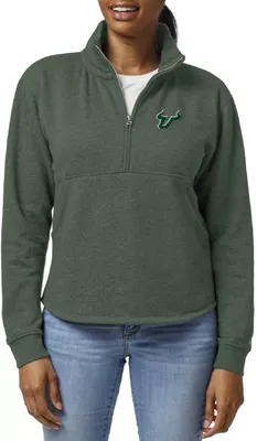 League-Legacy Women's South Florida Bulls Green Victory Quarter-Zip