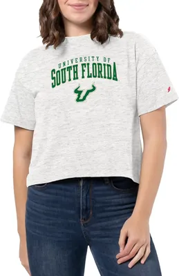 League-Legacy Women's South Florida Bulls White Intramural Midi T-Shirt