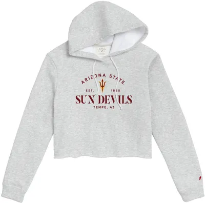 League-Legacy Women's Arizona State Sun Devils Grey Cropped Hoodie